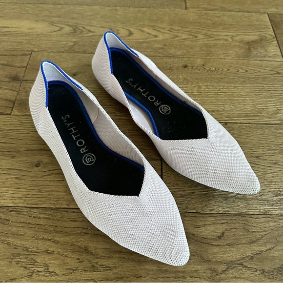 Rothy’s Light Lilac Pointy Flats Shoes Sz 10 - Picture 4 of 8